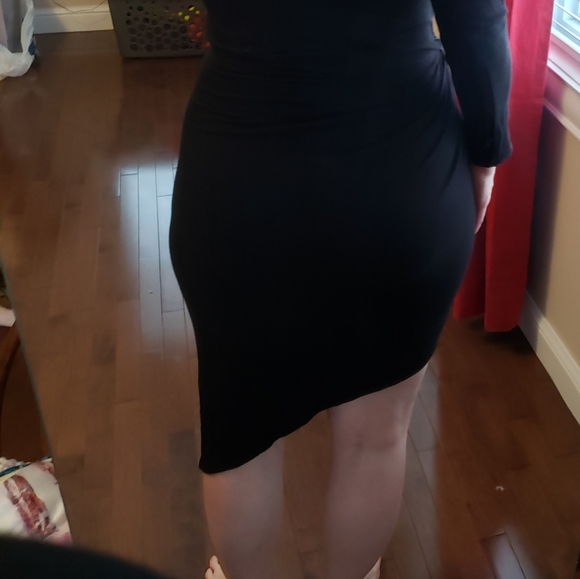 Asymmetrical Wrap Dress - Picture 2 of 9
